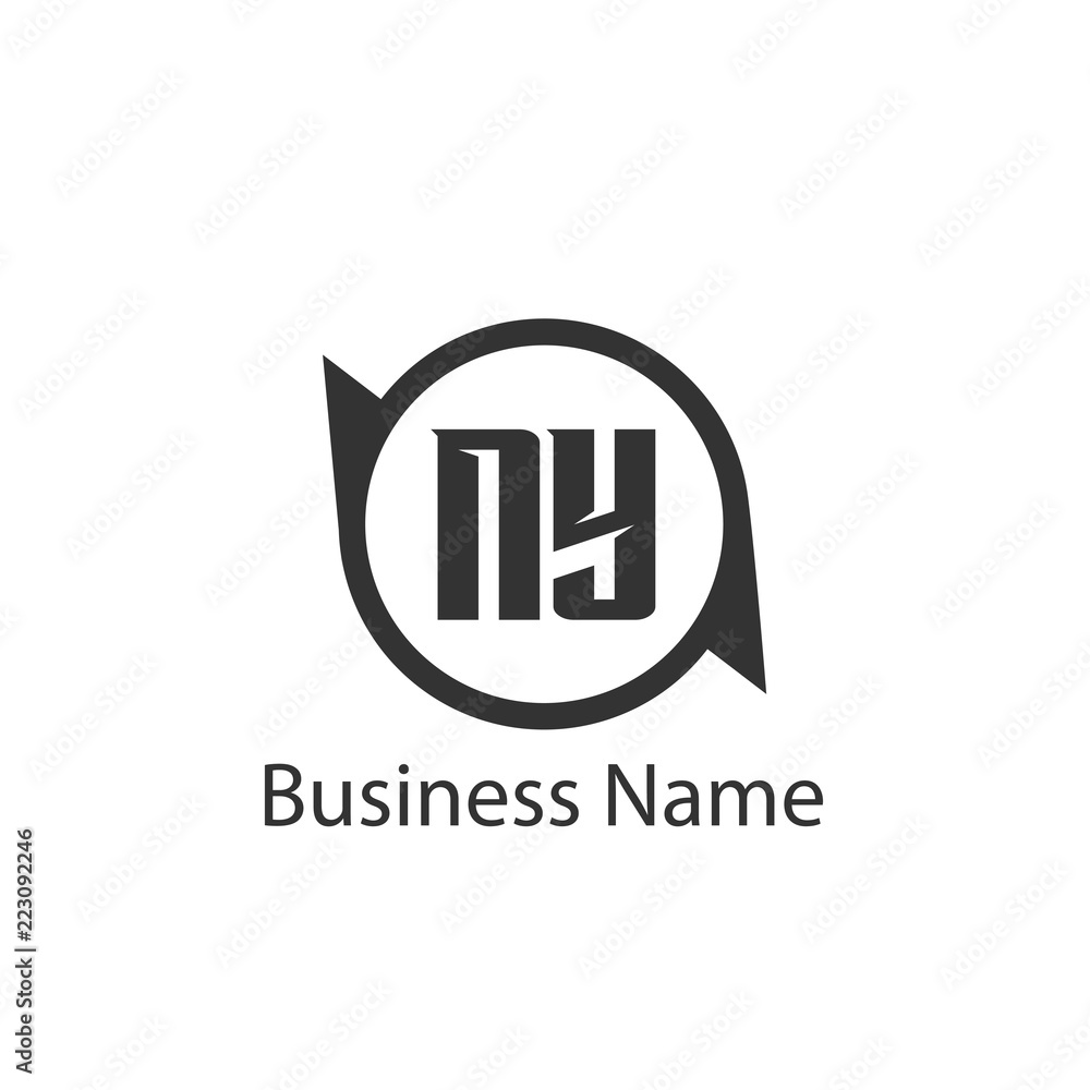 Initial Letter NY Logo Template Design Initial Letter NY Logo Template Design