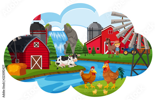 A Farm animal scene
