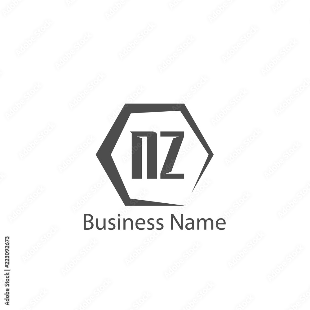 Initial Letter NZ Logo Template Design Initial Letter NZ Logo Template Design