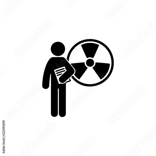 man with biochemical degree icon. Element of man with student degree icon for mobile concept and web apps. Glyph biochemical degree can be used for web and mobile