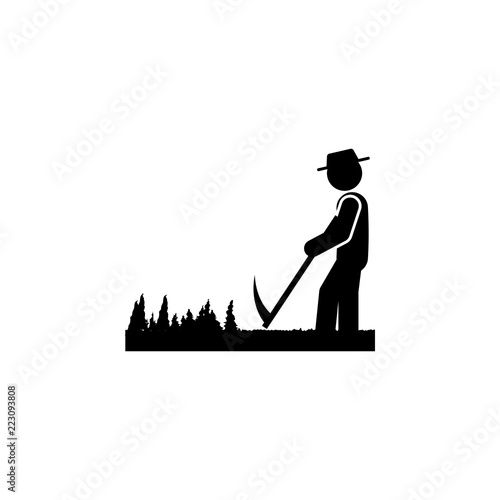 man spit icon. Element of gardening icon for mobile concept and web apps. Glyph spit can be used for web and mobile