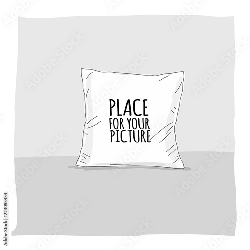 Pillow mockup with place for your design