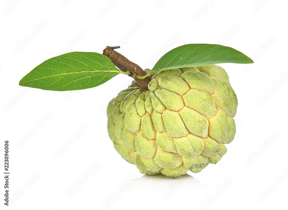Custard apple isolated on white background,annona Custard apple isolated on white background,annona