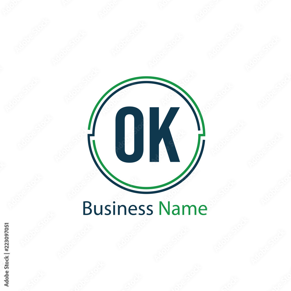Initial Letter OK Logo Template Design Initial Letter OK Logo Template Design