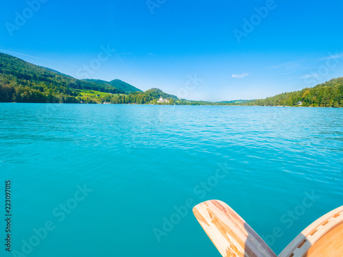 фотографія Lake Fuschlsee, Austria, Salzkammergut, on a sunny summer day