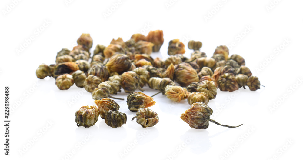 Obraz premium Dry Chrysanthemum on white background
