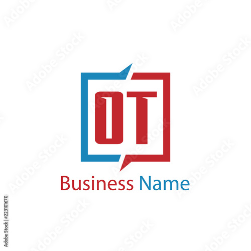 Initial Letter OT Logo Template Design