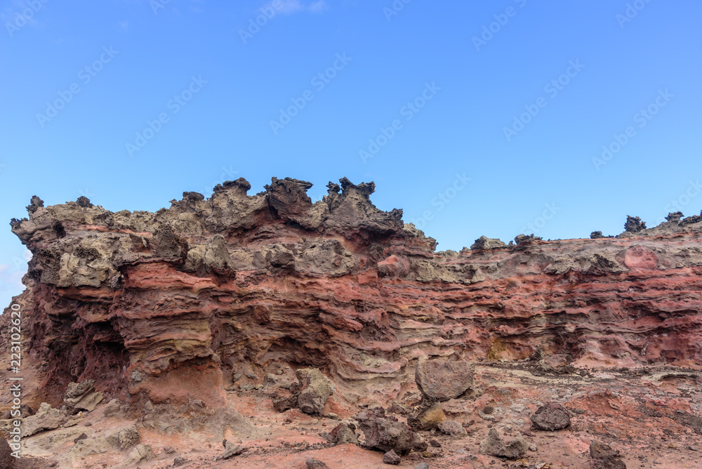 eroded volcanic rock formation