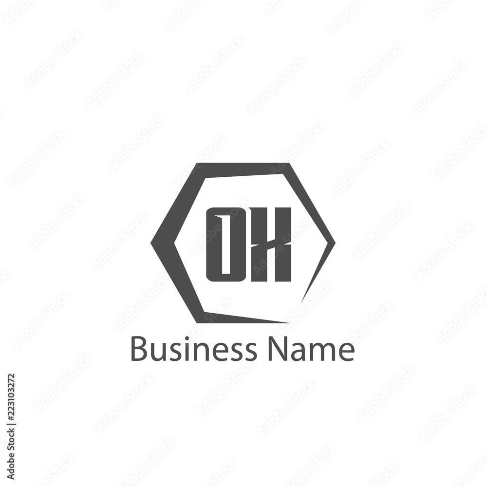 Obraz premium Initial Letter OX Logo Template Design