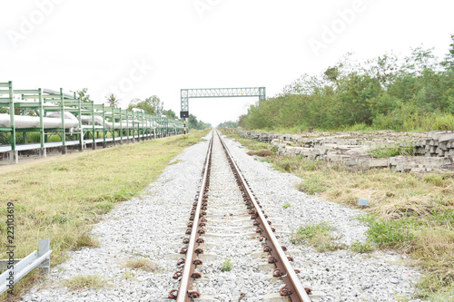 Rayong province Thailand , Feb 23 , 2018 :  Gas pipe at Rayong province Thailand .