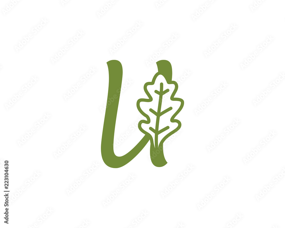 Oak And Letter U Logo Icon 001 Oak And Letter U Logo Icon 001