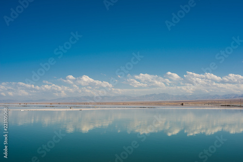 Zautra a county of qinghai province saka salt lake scenery photo