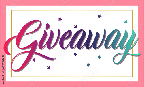 Giveaway colorful gradient, eps vector