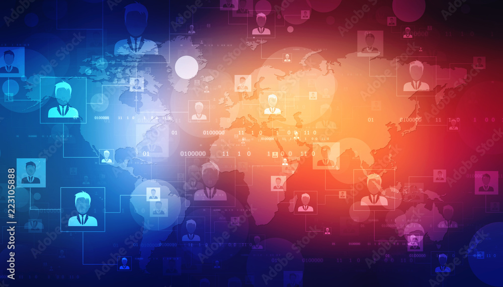 Social Networks and interaction concept . Mixed media, Business Network Concept Background Social Networks and interaction concept . Mixed media, Business Network Concept Background