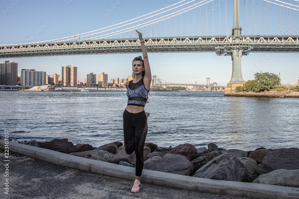 Yoga Women Outside in NYC Yoga Women Outside in NYC