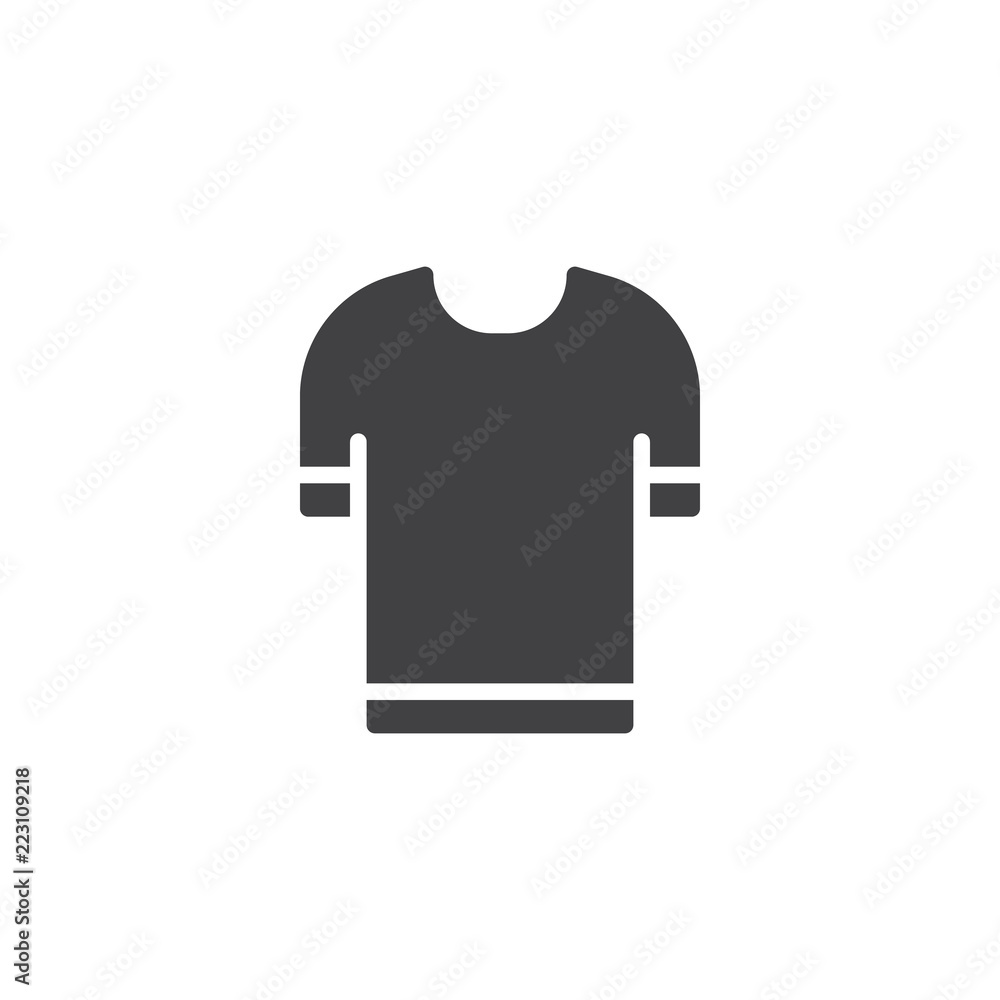 T-shirt vector icon. filled flat sign for mobile concept and web design. Short sleeves shirt simple solid icon. Symbol, logo illustration. Pixel perfect vector graphics T-shirt vector icon. filled flat sign for mobile concept and web design. Short sleeves shirt simple solid icon. Symbol, logo illustration. Pixel perfect vector graphics
