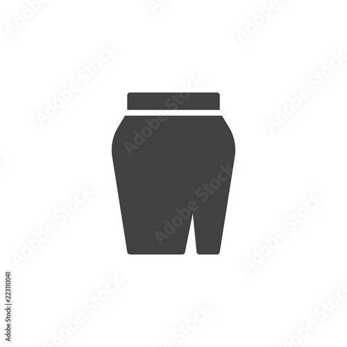 Slit skirt vector icon. filled flat sign for mobile concept and web design. simple solid icon. Symbol, logo illustration. Pixel perfect vector graphics