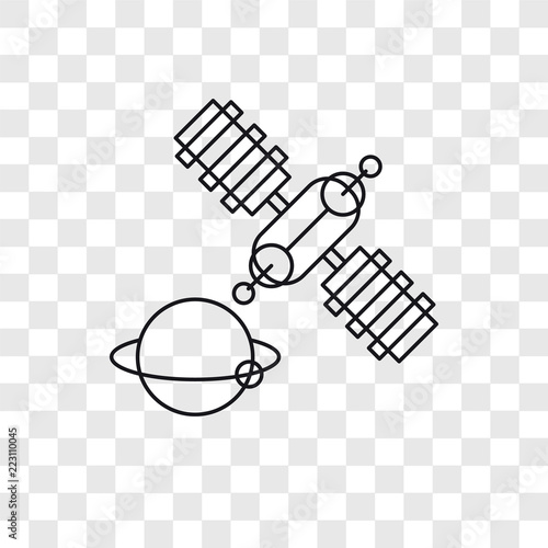 Satellite vector icon isolated on transparent background, Satellite logo design