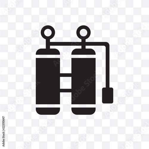 oxygen icon isolated on transparent background. Simple and editable oxygen icons. Modern icon vector illustration.