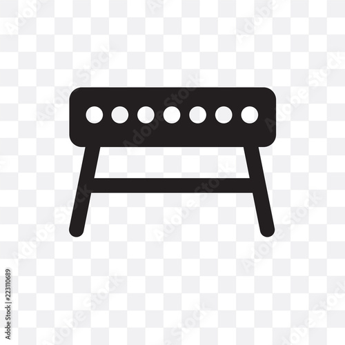 bench icon isolated on transparent background. Simple and editable bench icons. Modern icon vector illustration.