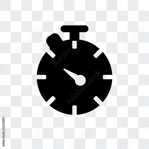 chronometer icon isolated on transparent background. Modern and editable chronometer icon. Simple icons vector illustration.