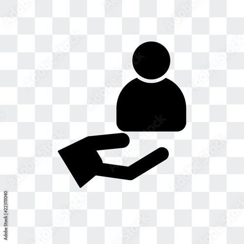 client icon isolated on transparent background. Modern and editable client icon. Simple icons vector illustration.