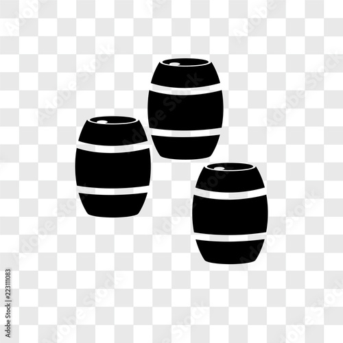 barrel icons isolated on transparent background. Modern and editable barrel icon. Simple icon vector illustration.