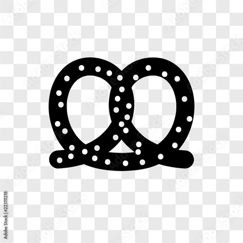 pretzel icons isolated on transparent background. Modern and editable pretzel icon. Simple icon vector illustration.