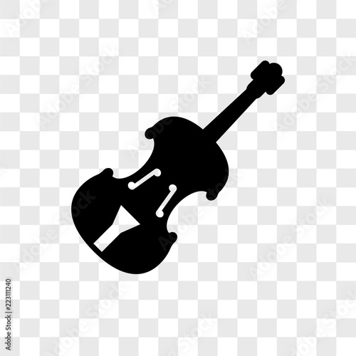 violin icons isolated on transparent background. Modern and editable violin icon. Simple icon vector illustration.