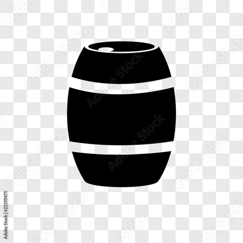 barrel icons isolated on transparent background. Modern and editable barrel icon. Simple icon vector illustration.