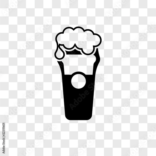 pint of beer icons isolated on transparent background. Modern and editable pint of beer icon. Simple icon vector illustration.