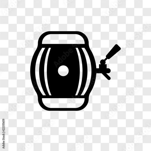 barrel icons isolated on transparent background. Modern and editable barrel icon. Simple icon vector illustration.