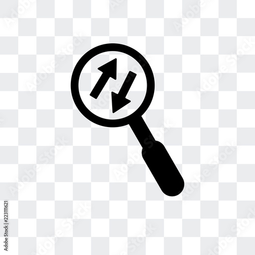 loupe icon isolated on transparent background. Modern and editable loupe icon. Simple icons vector illustration.