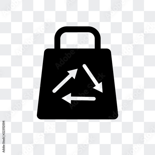 ecologic bag icon isolated on transparent background. Modern and editable ecologic bag icon. Simple icons vector illustration.