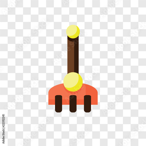 Rake vector icon isolated on transparent background, Rake logo design