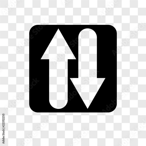 two ways icons isolated on transparent background. Modern and editable two ways icon. Simple icon vector illustration.