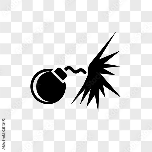 Bomb explosion vector icon isolated on transparent background, Bomb explosion logo design