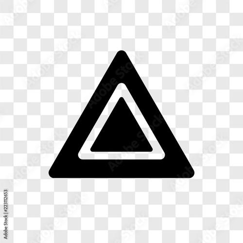 yield icons isolated on transparent background. Modern and editable yield icon. Simple icon vector illustration.