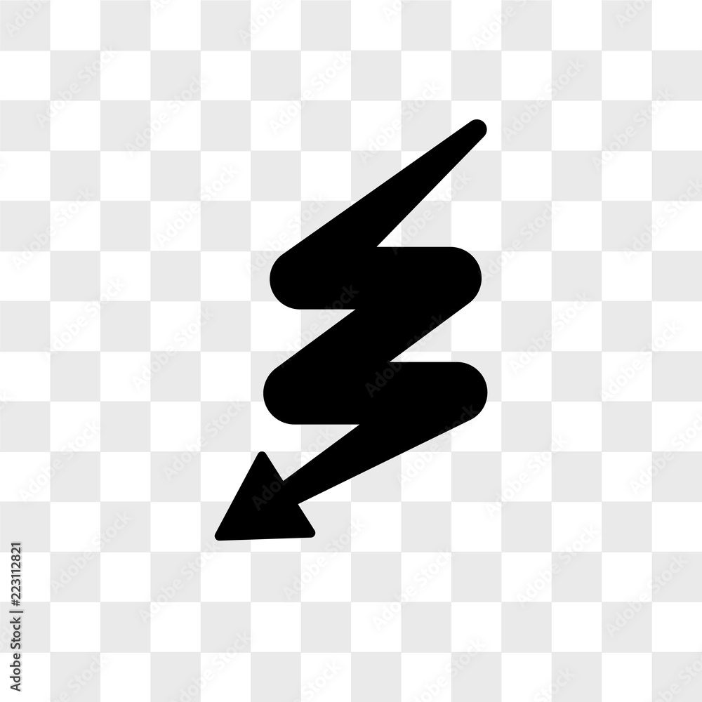 custom made wallpaper toronto digitalLightning Warning vector icon isolated on transparent background, Lightning Warning logo design
