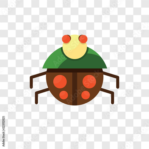 Ladybug vector icon isolated on transparent background, Ladybug logo design