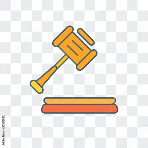 law icon isolated on transparent background. Modern and editable law icon. Simple icons vector illustration.