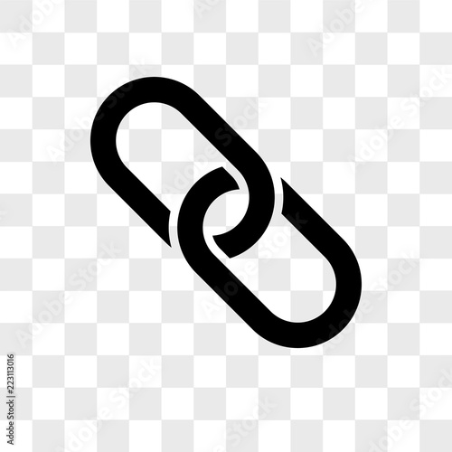 Link vector icon isolated on transparent background, Link logo design