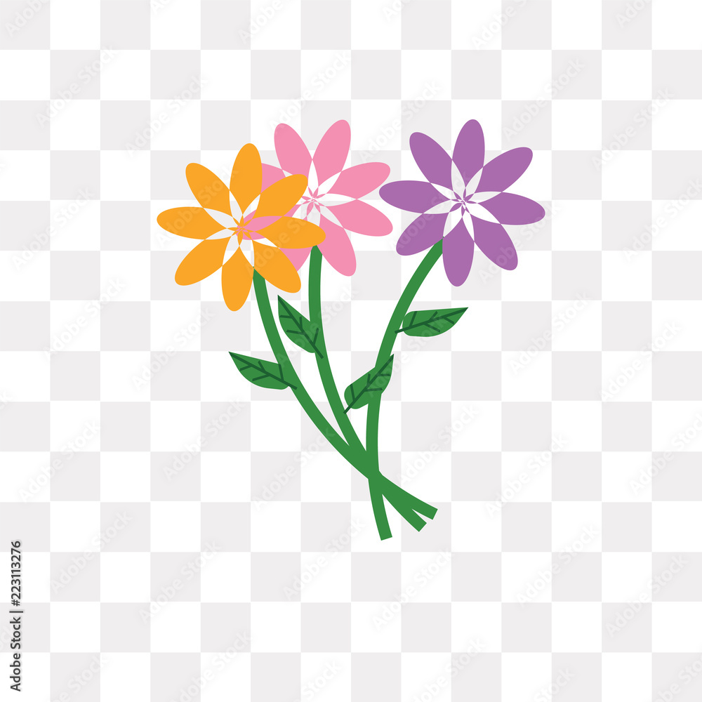flowers icon on transparent background. Modern icons vector illustration.  Trendy flowers icons Stock Vector | Adobe Stock