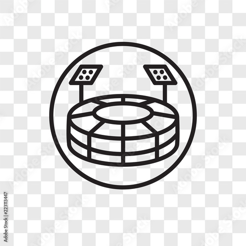stadium icons isolated on transparent background. Modern and editable stadium icon. Simple icon vector illustration.