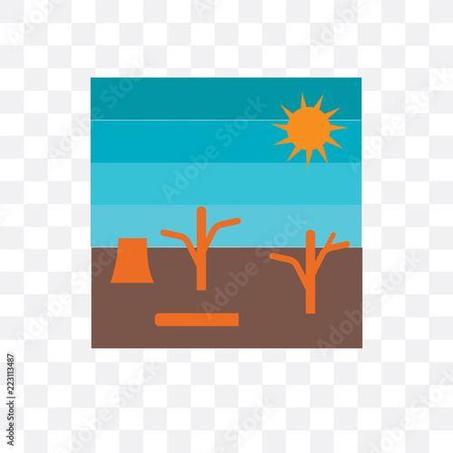 drought icon isolated on transparent background. Simple and editable drought icons. Modern icon vector illustration.