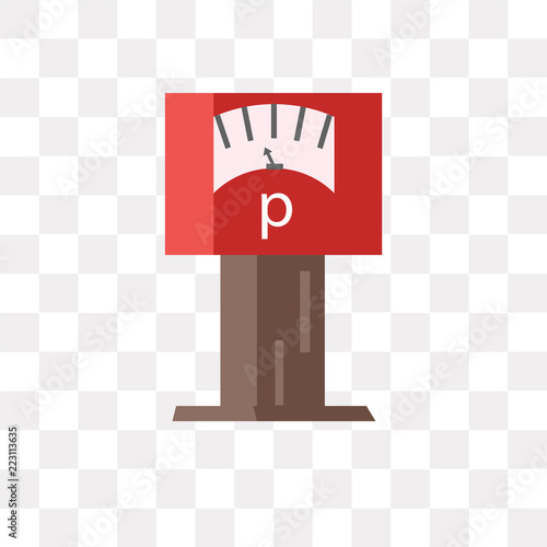 parking meter icon on transparent background. Modern icons vector illustration. Trendy parking meter icons