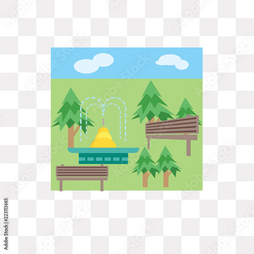 park icon on transparent background. Modern icons vector illustration. Trendy park icons