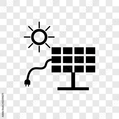 solar plug icons isolated on transparent background. Modern and editable solar plug icon. Simple icon vector illustration.
