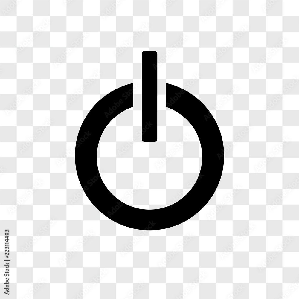 Power Button Vector Icon Isolated On Transparent Background, Power Button  Logo Concept Royalty Free SVG, Cliparts, Vectors, and Stock Illustration.  Image 107211576.