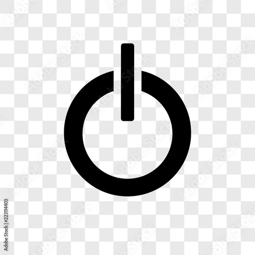 power button icons isolated on transparent background. Modern and editable power button icon. Simple icon vector illustration.